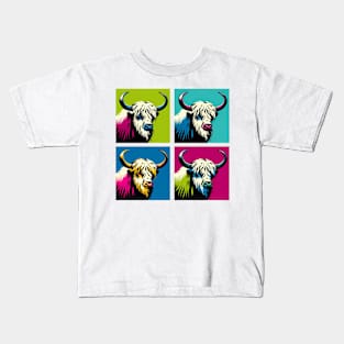 Pop Art Yak - Bos grunniens Kids T-Shirt